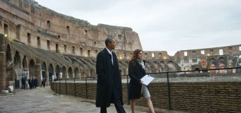 Lo stupore del Presidente al Colosseo: “Eccezionale, incredibile… più’ grande di uno stadio di baseball”