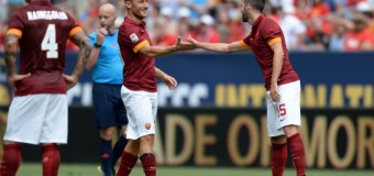 Guinness Cup, la Roma batte il Real Madrid con un gol di Totti. Lite in campo Keita-Pepe