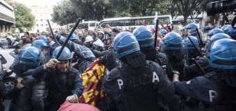 Scontri a Roma, Camusso contro Renzi: “Dovrebbe provare ad abbassare i manganelli”. Alfano: “Landini ha contribuito a riportare la calma”