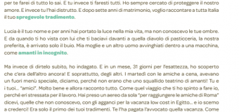 Sul Corriere appare una pagina dove un uomo smaschera sua moglie: “Mi hai tradito”. Ma è solo un operazione di marketing